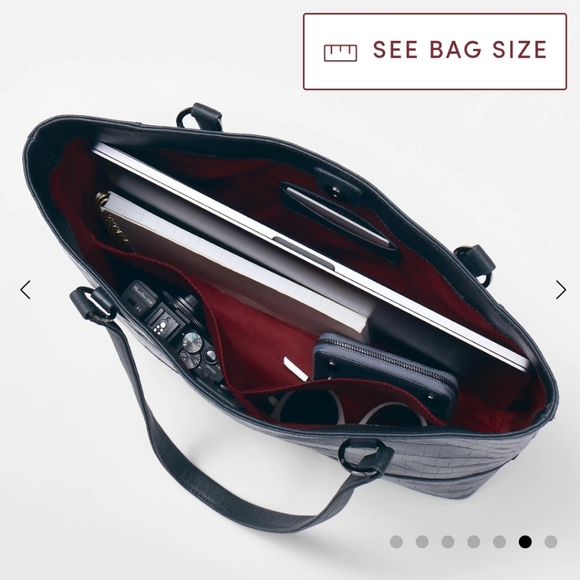 NWT, HAMMITT ANDERSON LARGE TOTE IN BLACK CROCODILE & GUNMETAL HARDWARE - Picture 5 of 16